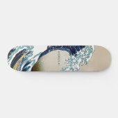 Great Wave off Kanagawa Custom Text wiederherstell Skateboard (Horizontal)