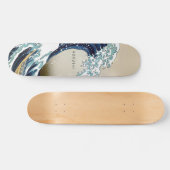 Great Wave off Kanagawa Custom Text wiederherstell Skateboard (Horizontal)