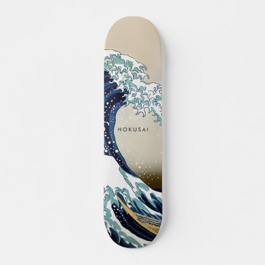 Great Wave off Kanagawa Custom Text wiederherstell Skateboard (Vorne)