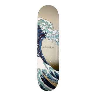 Great Wave off Kanagawa Custom Text wiederherstell Skateboard