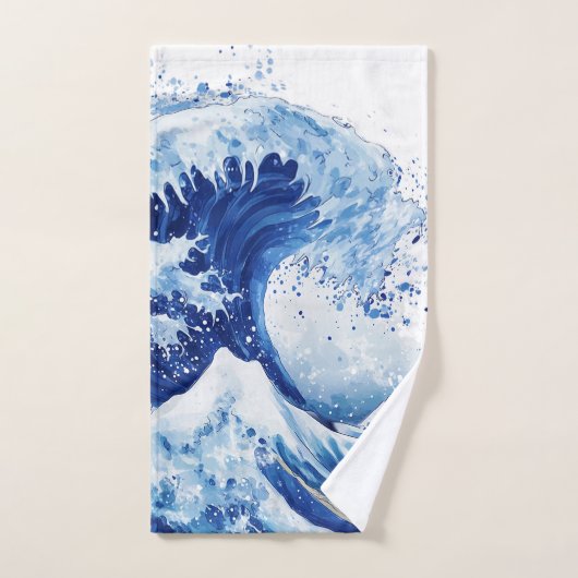 Great Wave Off Kanagawa Duschvorhang Badhandtuch Set (Handtuch)
