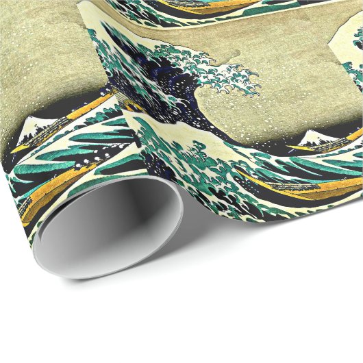 Great Wave Off Kanagawa Geschenkpapier (Rolleneckpunkt)
