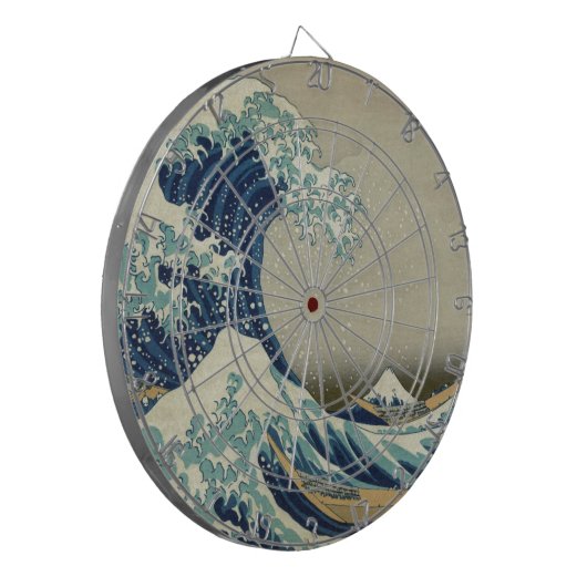 Great Wave off Kanagawa - Hokusai Dartscheibe (Vorderseite Links)