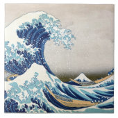 Great Wave Off Kanagawa Hokusai Fine Art Fliese (Vorderseite)
