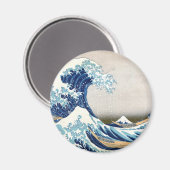 Great Wave Off Kanagawa Hokusai Fine Art Magnet (Vorderseite/Rückseite)