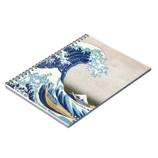 Great Wave Off Kanagawa Hokusai Fine Art Notizblock (Linke Seite)