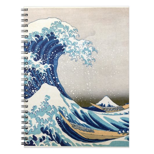 Great Wave Off Kanagawa Hokusai Fine Art Notizblock (Vorderseite)