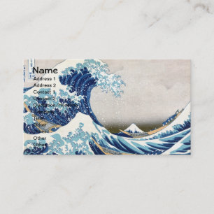 Great Wave Off Kanagawa Hokusai Fine Art Visitenkarte