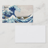 Great Wave Off Kanagawa Hokusai Fine Art Visitenkarte (Vorne/Hinten)