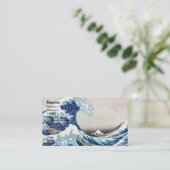 Great Wave Off Kanagawa Hokusai Fine Art Visitenkarte (Stehend Vorderseite)