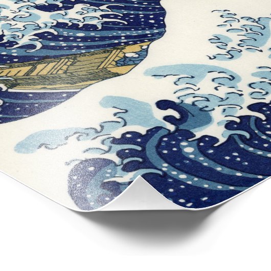 Great Wave Off Kanagawa | Hokusai | Fotodruck (Ecke)
