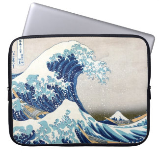 Great Wave Off Kanagawa Hokusai japanische Fine Ar Laptopschutzhülle