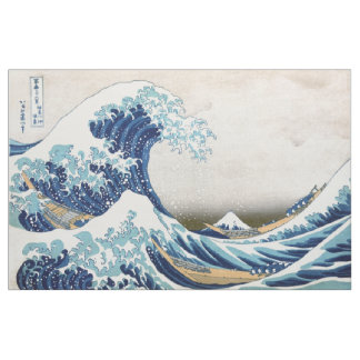 Great Wave Off Kanagawa Hokusai japanische Fine Ar Stoff