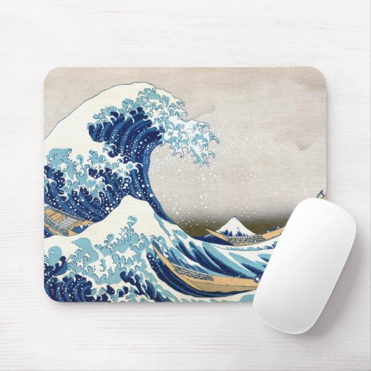 Great Wave Off Kanagawa Japanisch Fine Art Mousepad (Mit Mouse)