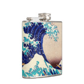 Great Wave Off Kanagawa Japanisch Vintage Kunst Flachmann (Rechts)