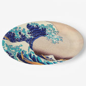 Great Wave Off Kanagawa Japanisch Vintage Kunst Pappteller (Schrägansicht)