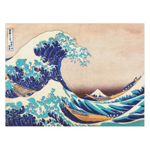 Great Wave Off Kanagawa Japanisch Vintage Kunst Tischdecke