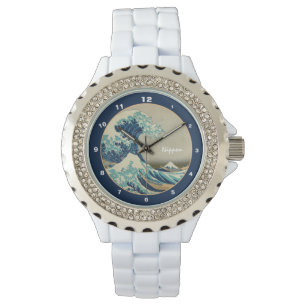 Great Wave off Kanagawa & japanische Kunst beobach Armbanduhr
