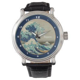Great Wave off Kanagawa & japanische Kunst beobach Armbanduhr