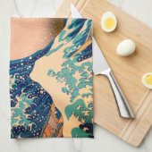 Great Wave Off Kanagawa & japanische Kunst /Japan Geschirrtuch (Viertel Falte)
