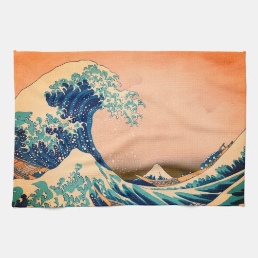 Great Wave Off Kanagawa & japanische Kunst /Japan Geschirrtuch (Horizontal)
