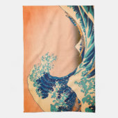Great Wave Off Kanagawa & japanische Kunst /Japan Geschirrtuch (Vertikal)