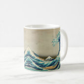 Great Wave Off Kanagawa & japanische Kunst /Japan Kaffeetasse (VorderseiteRechts)