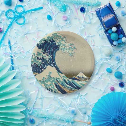 Great Wave Off Kanagawa & japanische Kunst /Japan Pappteller (Party)