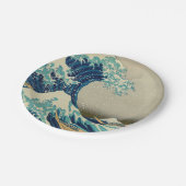 Great Wave Off Kanagawa & japanische Kunst /Japan Pappteller (Schrägansicht)