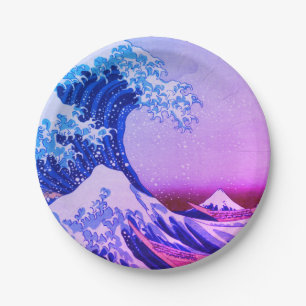Great Wave Off Kanagawa & japanische Kunst /Japan Pappteller