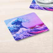 Great Wave Off Kanagawa & japanische Kunst /Japan Rechteckiger Pappuntersetzer (angewinkelt)