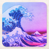 Great Wave Off Kanagawa & japanische Kunst /Japan Rechteckiger Pappuntersetzer (Vorderseite)