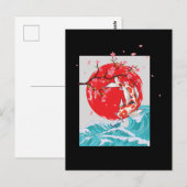 Great Wave off Kanagawa Japanischer Fischkarpfen K Postkarte (Vorne/Hinten)