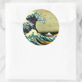 Great Wave off Kanagawa - Katsushika Hokusai 1832 Runder Aufkleber (Tasche)