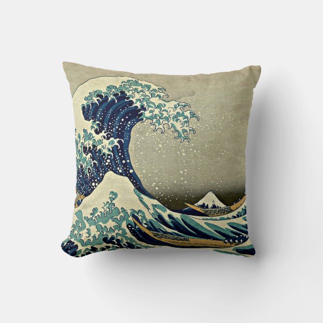 Great Wave Off Kanagawa Kissen (Vorderseite)