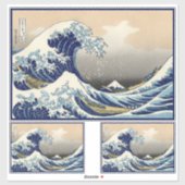 Great Wave Off Kanagawa & Mount Fuji Japan Sea Aufkleber (Blatt)