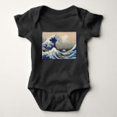 Great Wave Off Kanagawa & Mount Fuji Japan Sea Baby Strampler (Vorderseite)