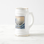 Great Wave Off Kanagawa & Mount Fuji Japan Sea Bierglas (VorderseiteRechts)
