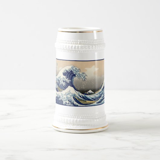 Great Wave Off Kanagawa & Mount Fuji Japan Sea Bierglas (Mittel)