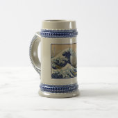 Great Wave Off Kanagawa & Mount Fuji Japan Sea Bierglas (Vorderseite Links)