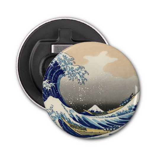 Great Wave Off Kanagawa & Mount Fuji Japan Sea Flaschenöffner (Vorderseite)