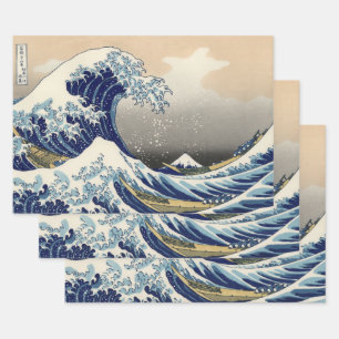 Great Wave Off Kanagawa & Mount Fuji Japan Sea Geschenkpapier Set