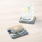 Great Wave Off Kanagawa & Mount Fuji Japan Sea Getränkeuntersetzer (Rechte Seite)