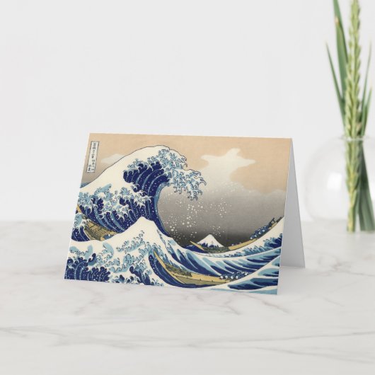 Great Wave Off Kanagawa & Mount Fuji Japan Sea Karte (Vorderseite)