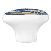 Great Wave Off Kanagawa & Mount Fuji Japan Sea Keramikknauf (Seitenansicht)