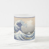Great Wave Off Kanagawa & Mount Fuji Japan Sea Mattglastasse (Mittel)