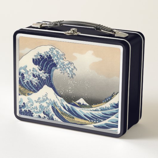 Great Wave Off Kanagawa & Mount Fuji Japan Sea Metall Brotdose (Vorderseite)