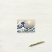 Great Wave Off Kanagawa & Mount Fuji Japan Sea Post-it Klebezettel (Auf Schreibtisch)