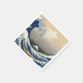 Great Wave Off Kanagawa & Mount Fuji Japan Sea Serviette (Ecke)