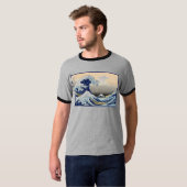 Great Wave Off Kanagawa & Mount Fuji Japan Sea T-Shirt (Vorne ganz)